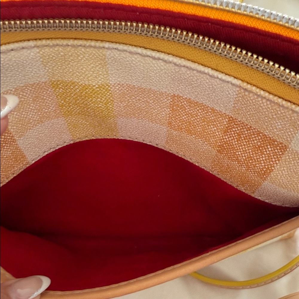 Dooney & Bourke Yellow and Orange Checkered Crossbody Bag - Picture 7 of 8